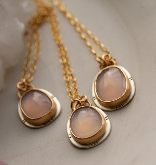 BELOVED PINK CHALCEDONY NECKLACES - Fly Free