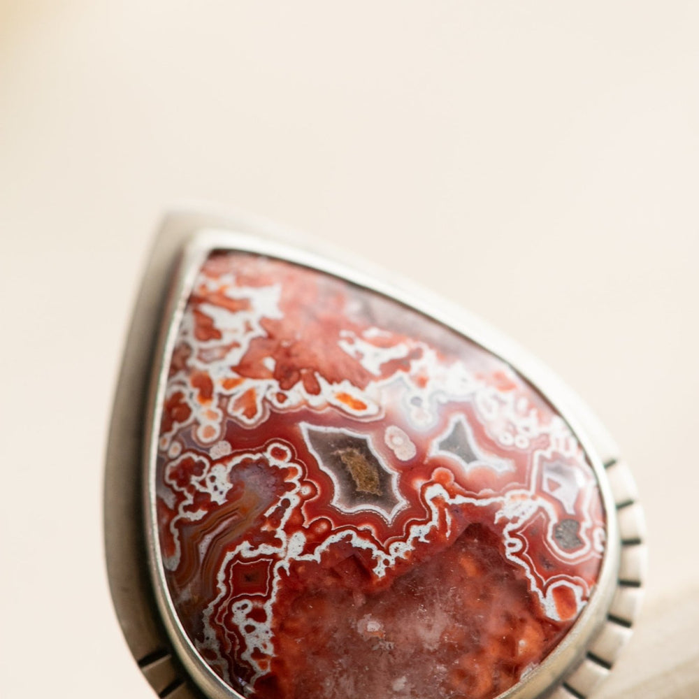 FIERY CRAZY LACE AGATE RING - Fly Free