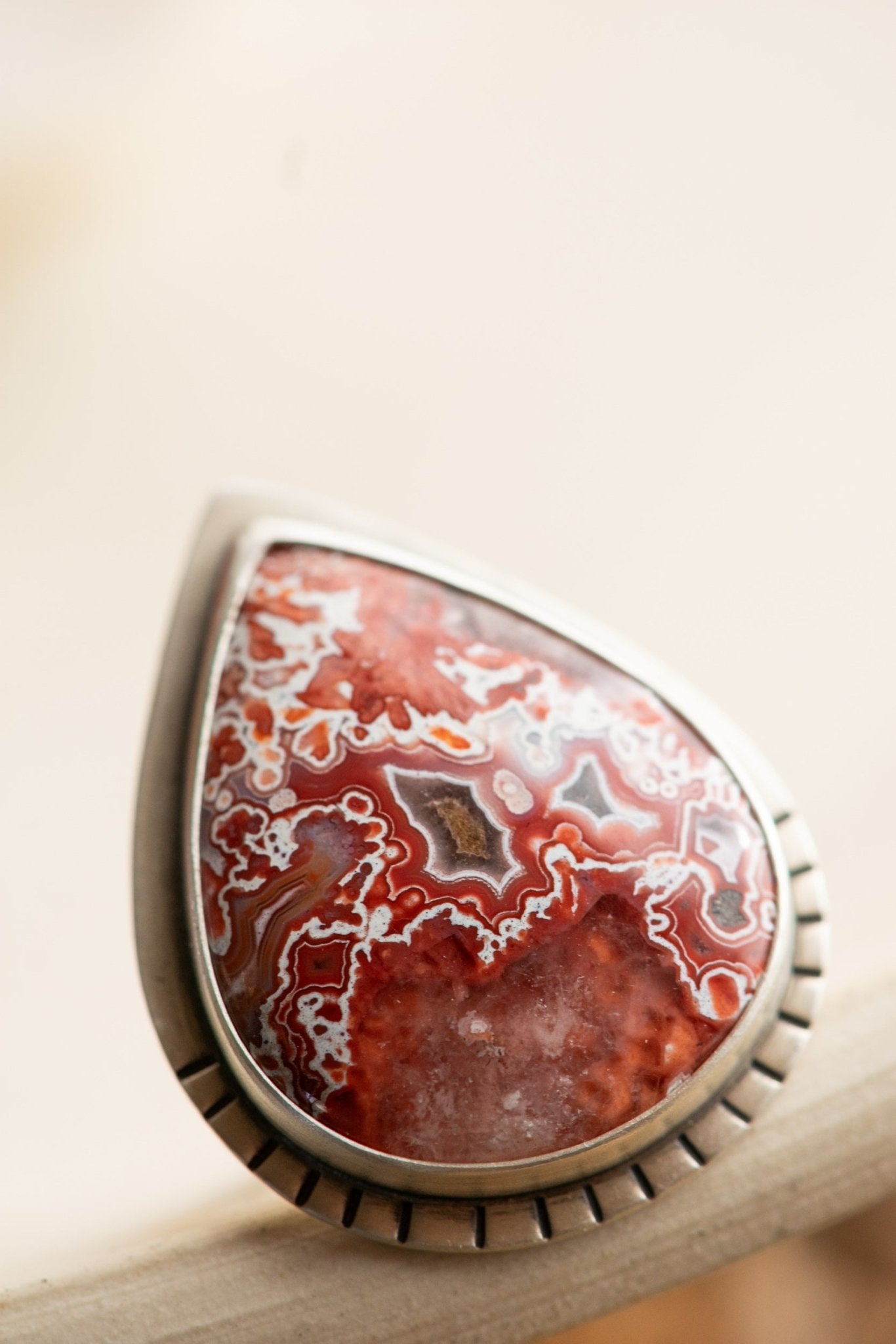 FIERY CRAZY LACE AGATE RING - Fly Free