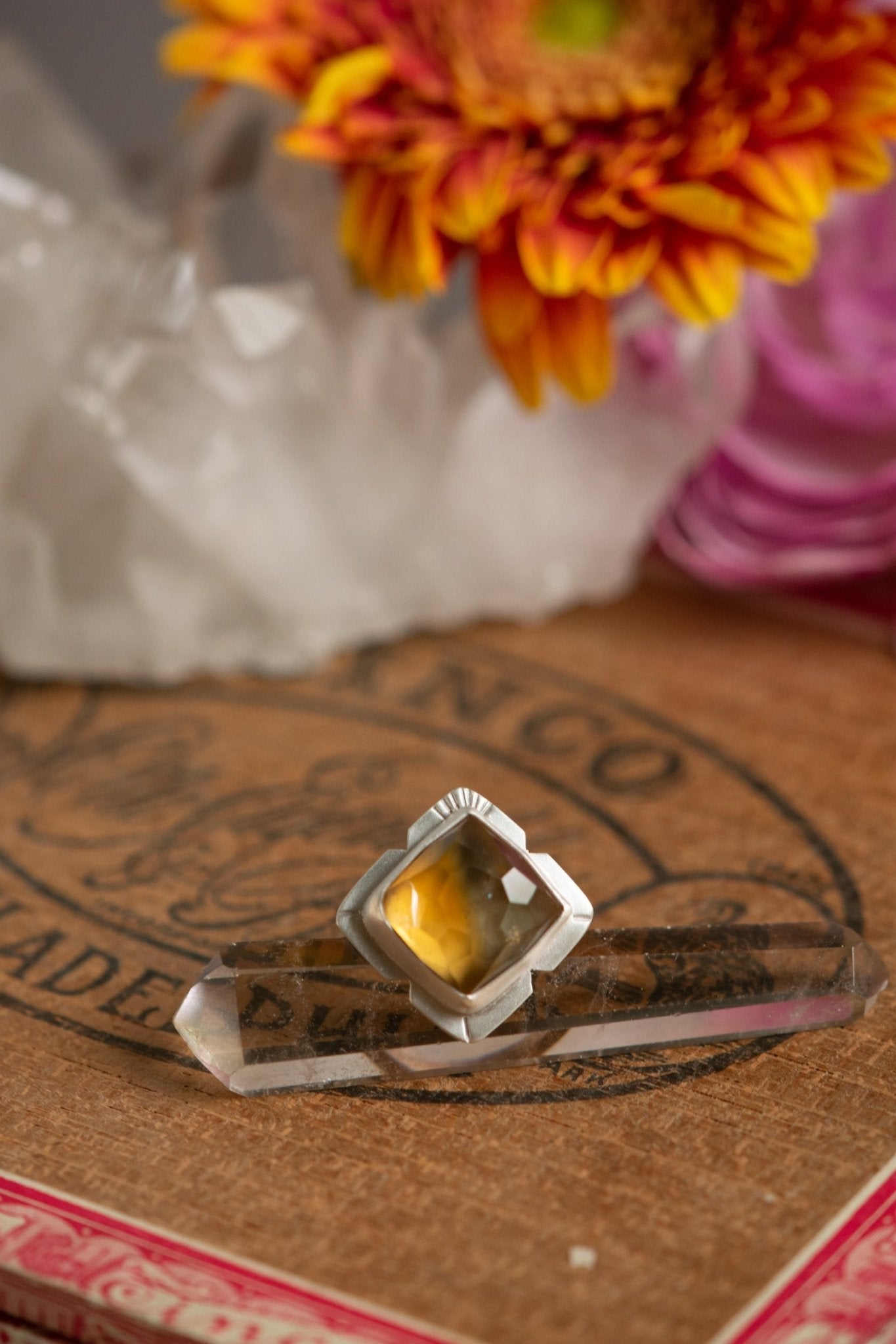 FLAMING JUNE TOPAZ RING - Fly Free
