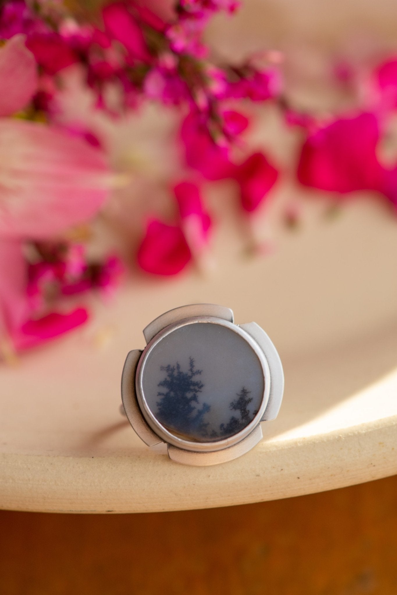 HERNE THE HUNTER DENDRITIC AGATE RING - Fly Free
