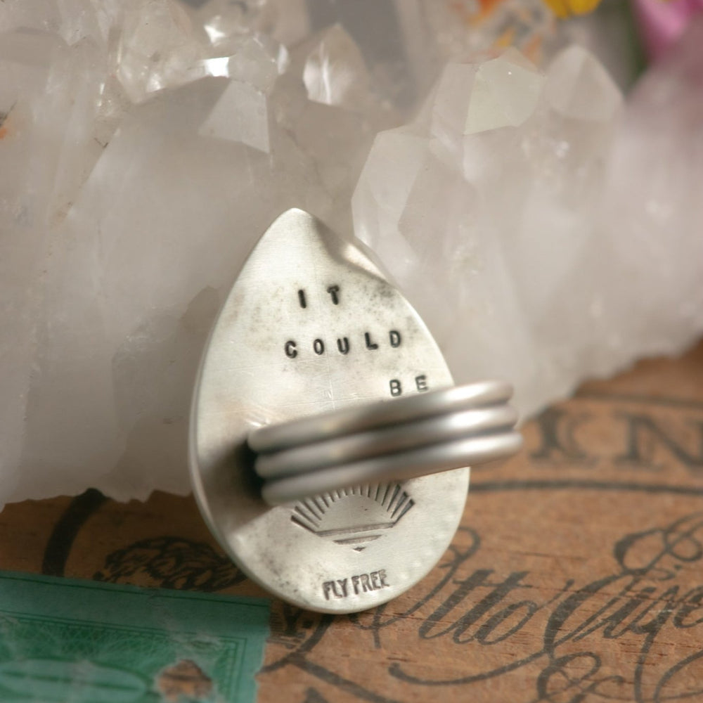 
                  
                    OLD STORIES AMMONITE RING - Fly Free
                  
                