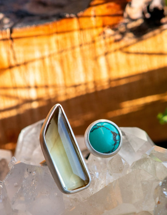 Load image into Gallery viewer, SUNNYSIDE CITRINE + TURQUOISE RING - Fly Free

