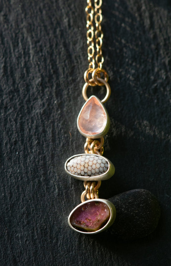 TELL ME A SECRET STONE STACK NECKLACE - Fly Free