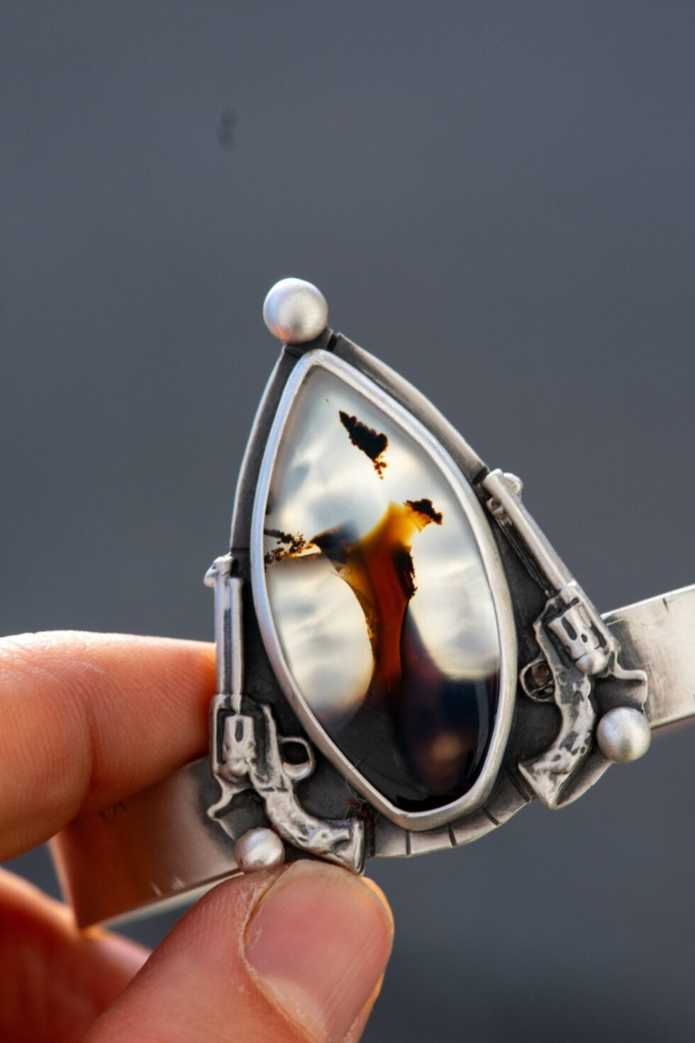 A RECKONING MONTANA AGATE CUFF - Fly Free