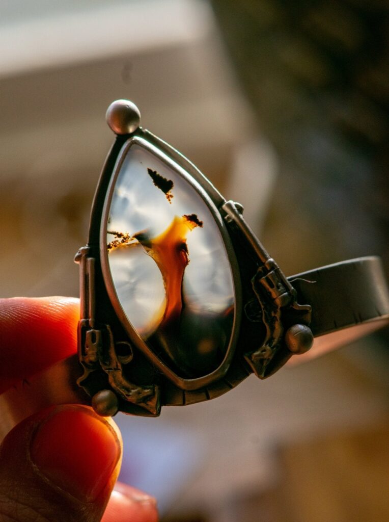 A RECKONING MONTANA AGATE CUFF - Fly Free