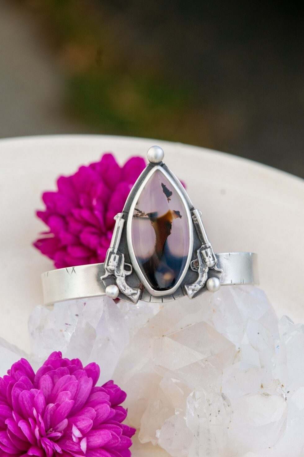A RECKONING MONTANA AGATE CUFF - Fly Free