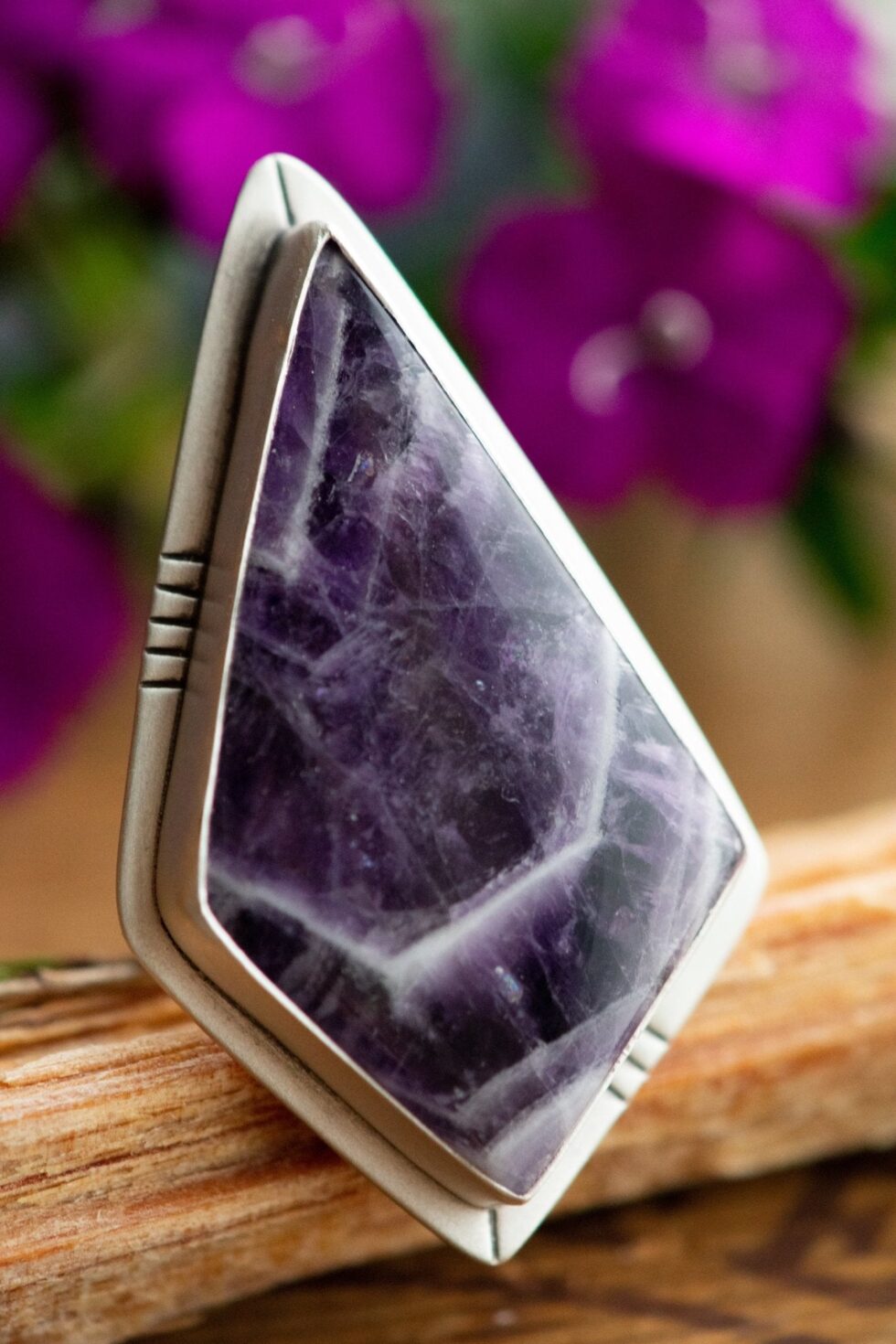 ABBRA AMETHYST SILVER RING - Fly Free