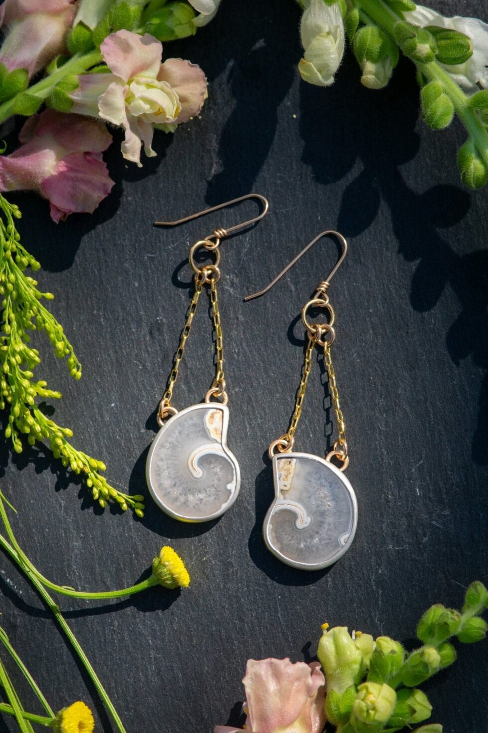 ABULITA BERNICE FOSSILIZED EARRINGS - Fly Free