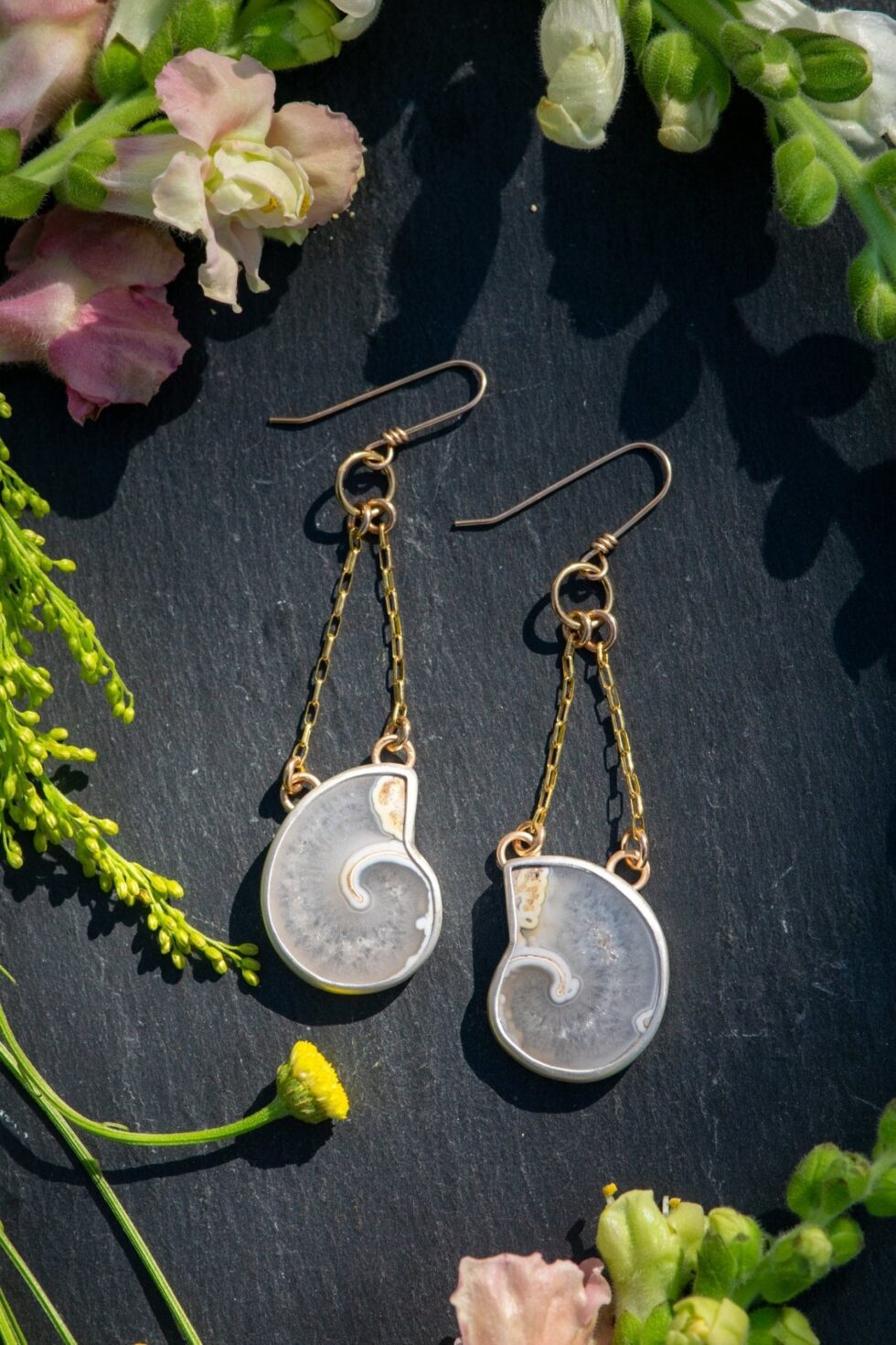 ABULITA BERNICE FOSSILIZED EARRINGS - Fly Free