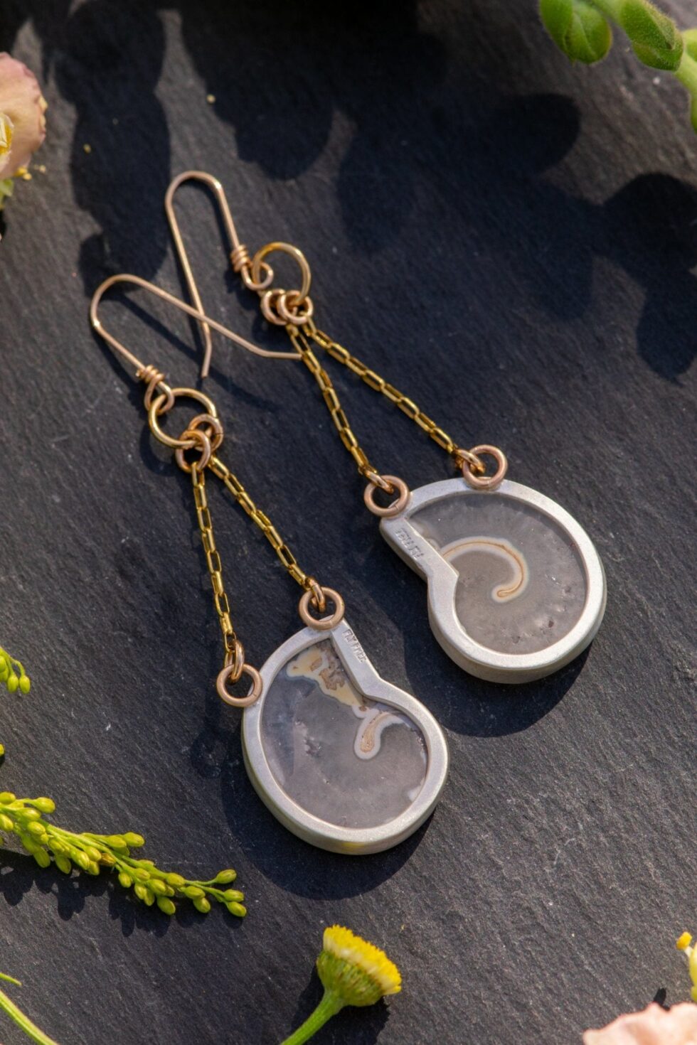 ABULITA BERNICE FOSSILIZED EARRINGS - Fly Free