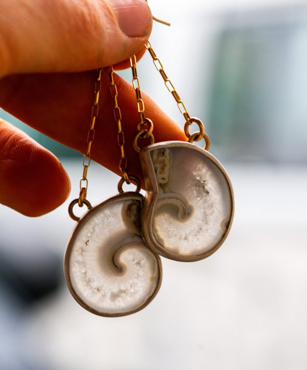 ABULITA BERNICE FOSSILIZED EARRINGS - Fly Free