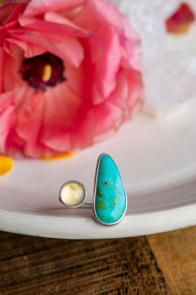 AESTAS MAJOR TURQUOISE CITRINE + STERLING RING - Fly Free
