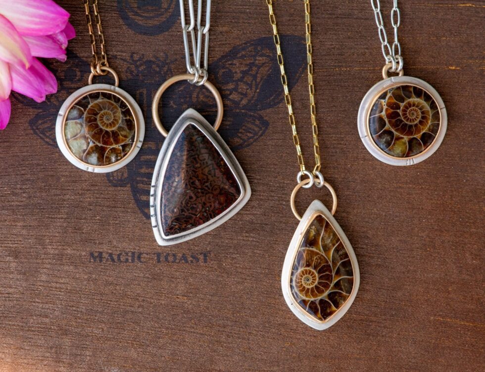 ANCIENT SHORES AMMONITE NECKLACES - Fly Free