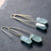 AQUAMARINE BULLET EARRINGS - Fly Free