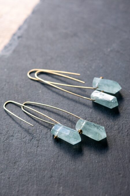 AQUAMARINE BULLET EARRINGS - Fly Free