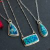 ARCHIPELAGO NECKLACES IN CHRYSOCOLLA + QUARTZ - Fly Free