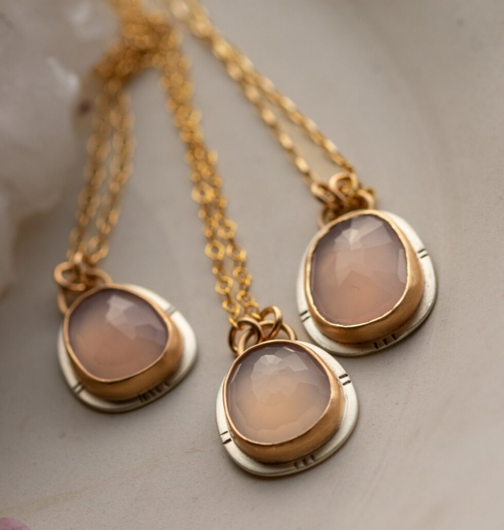 BELOVED PINK CHALCEDONY NECKLACES - Fly Free