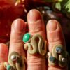 BIG WAVE OUROBOROS SIZE 7 RINGS - Fly Free
