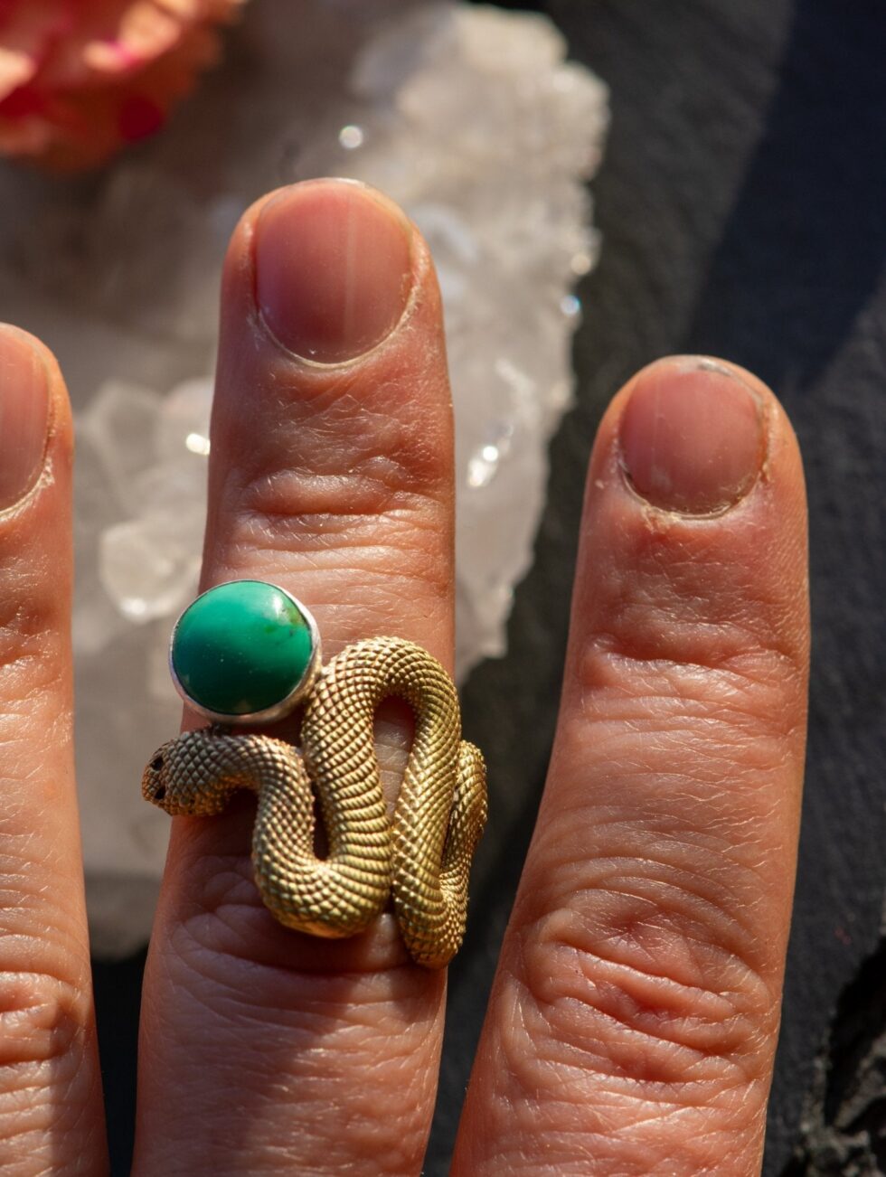 BIG WAVE OUROBOROS SIZE 7 RINGS - Fly Free