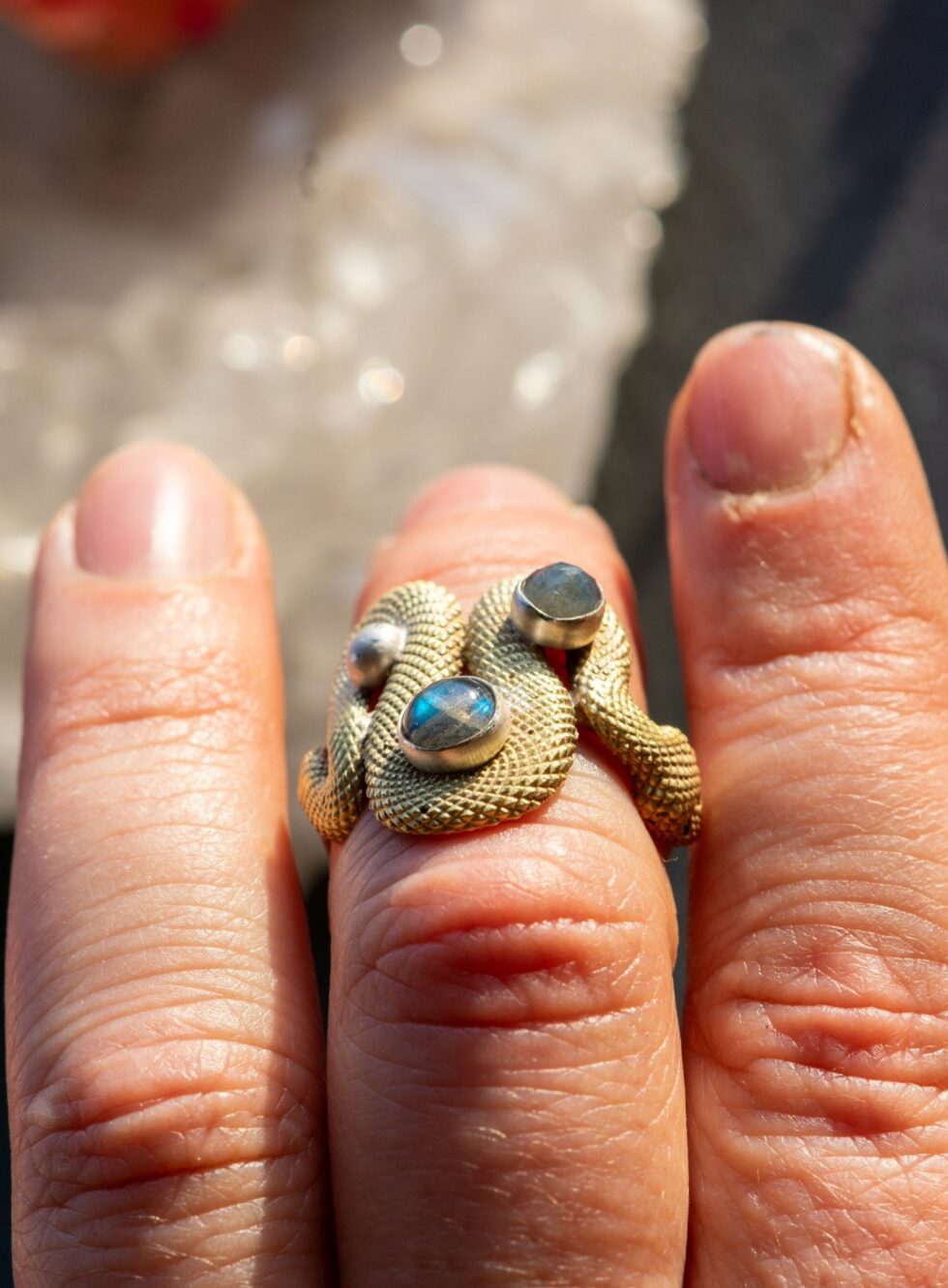 BIG WAVE OUROBOROS SIZE 7 RINGS - Fly Free