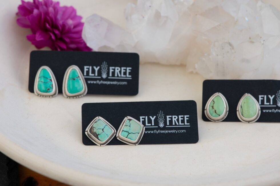 BITTY BITTY BOOP TURQUOISE STUDS - Fly Free