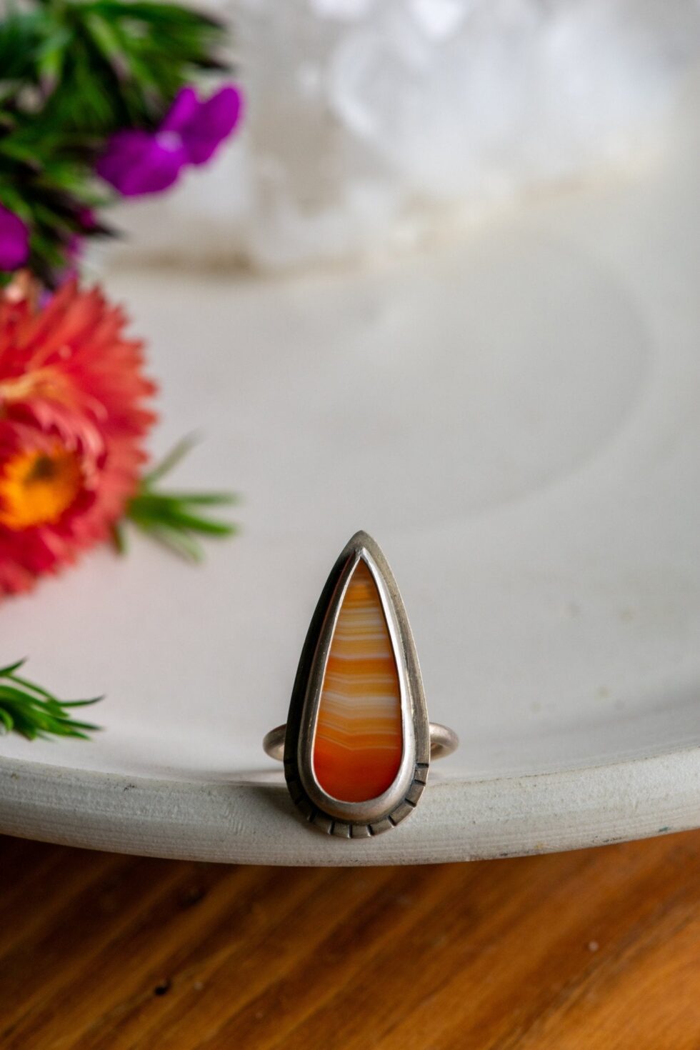 CARNELIAN FLAME RING - Fly Free