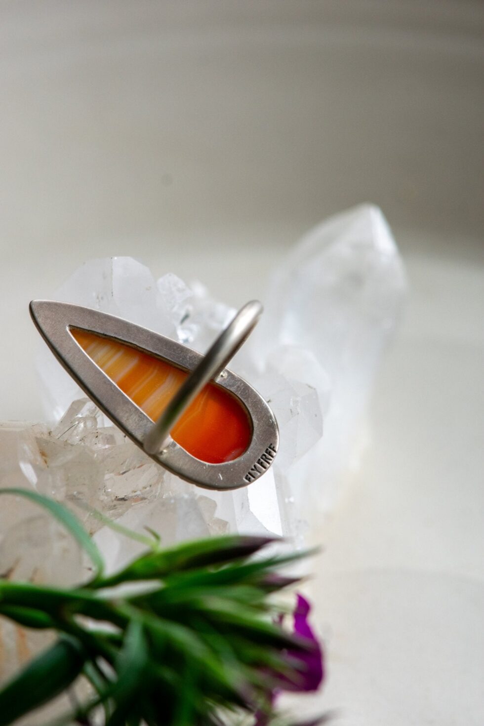 CARNELIAN FLAME RING - Fly Free