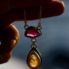 CAUSE I LIKE IT FIESTY TOURMALINE AND DENDRITIC AGATE NECKLACE - Fly Free