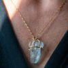 DAGGER AQUAMARINE NECKLACE - Fly Free