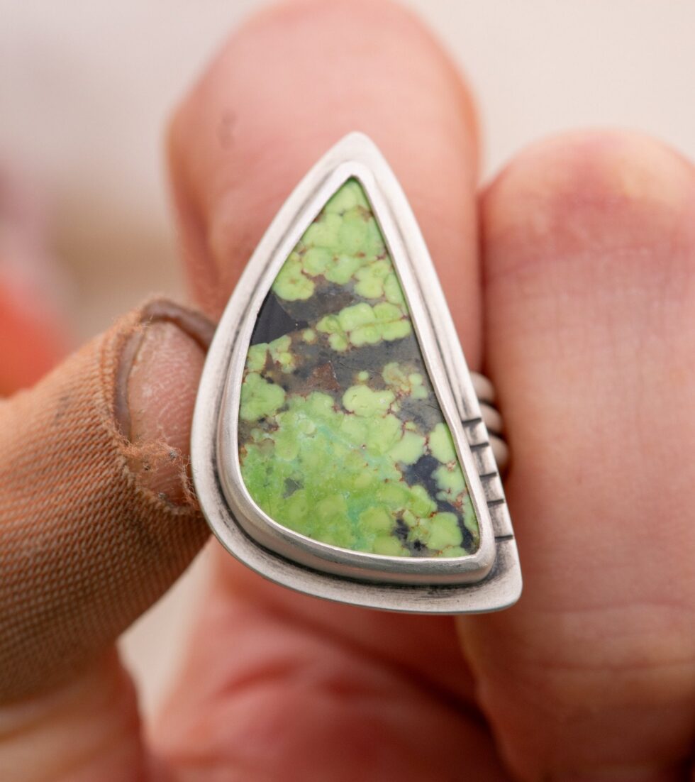 ELECTRIC GREEN TURQUOISE RING - Fly Free