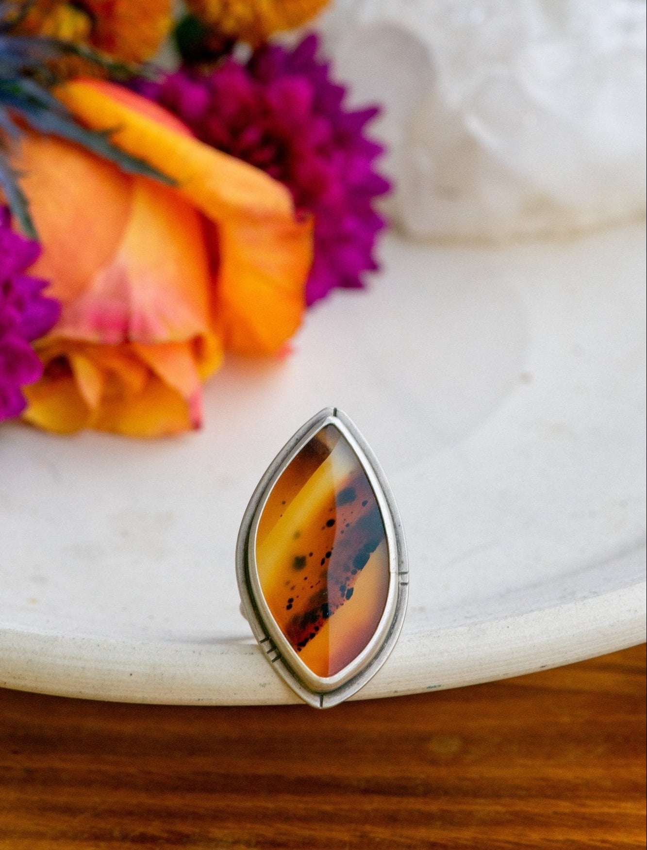 EMBERS MONTANA AGATE RING - Fly Free