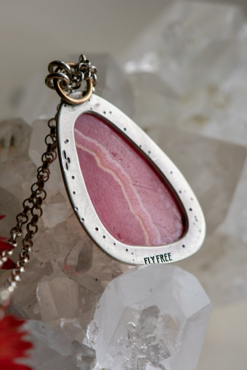 HEARTBEATS RHODOCHROSITE NECKLACE - Fly Free
