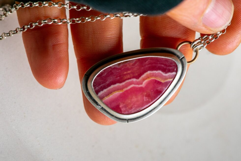 HEARTBEATS RHODOCHROSITE NECKLACE - Fly Free