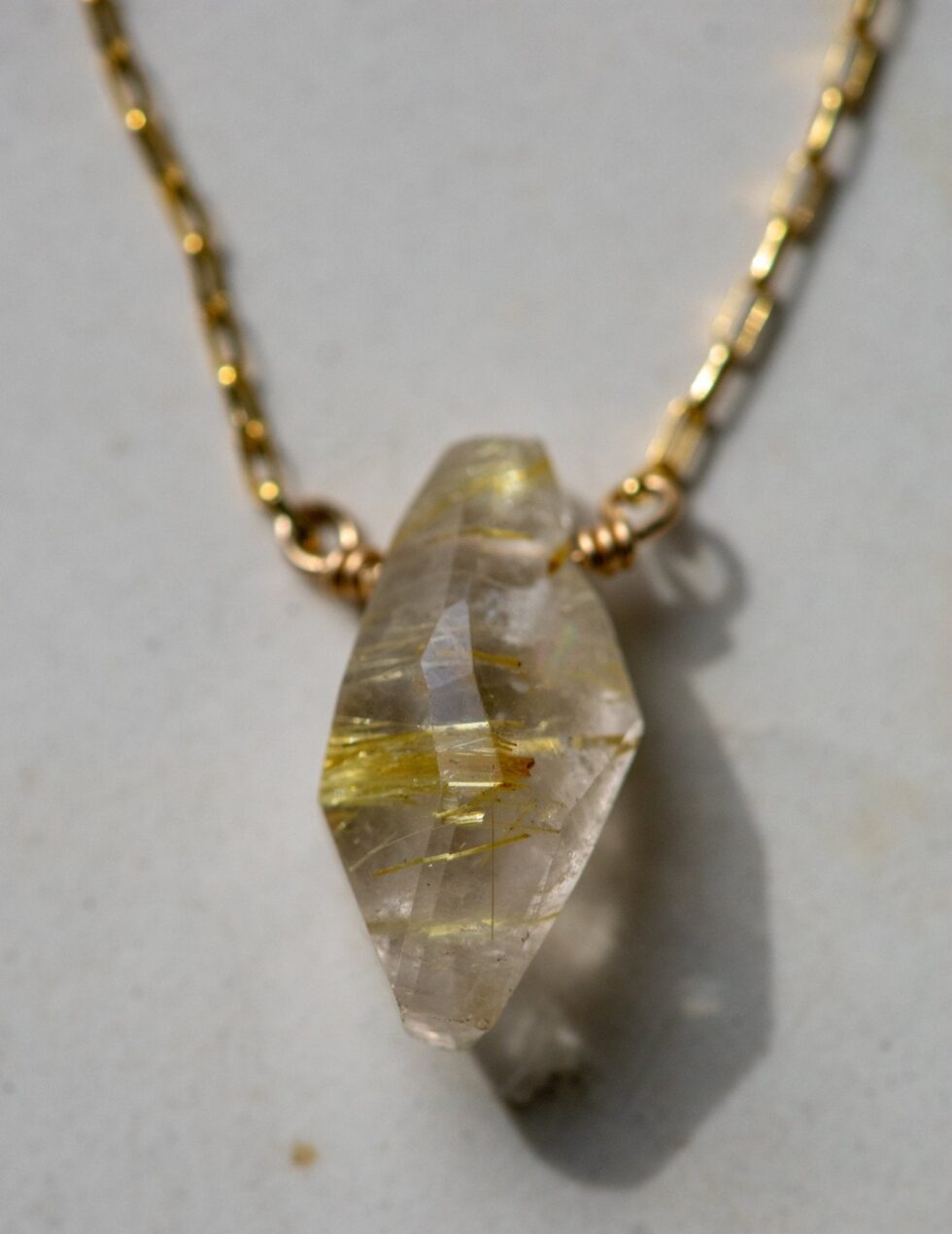 LUMINOUS RUTILATED QUARTZ NECKLACES - Fly Free
