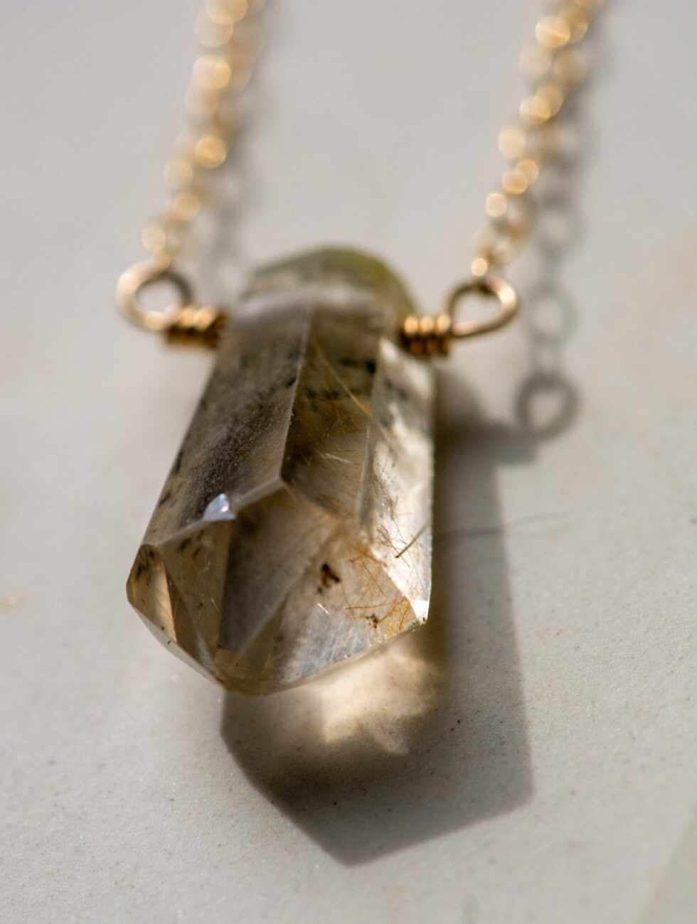 LUMINOUS RUTILATED QUARTZ NECKLACES - Fly Free