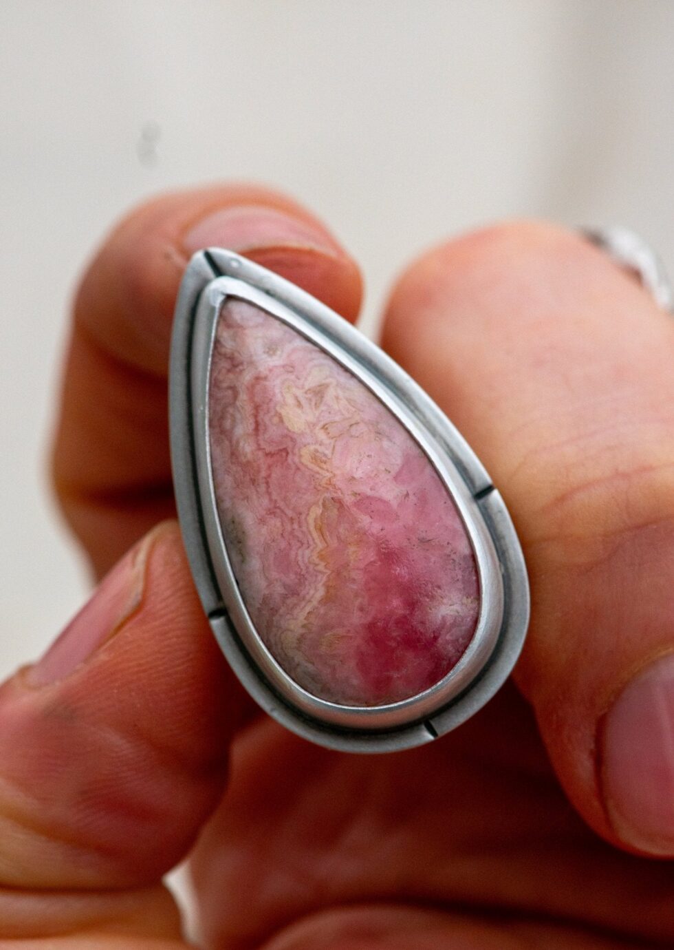 NICE TRY RHODOCHROSITE RING - Fly Free