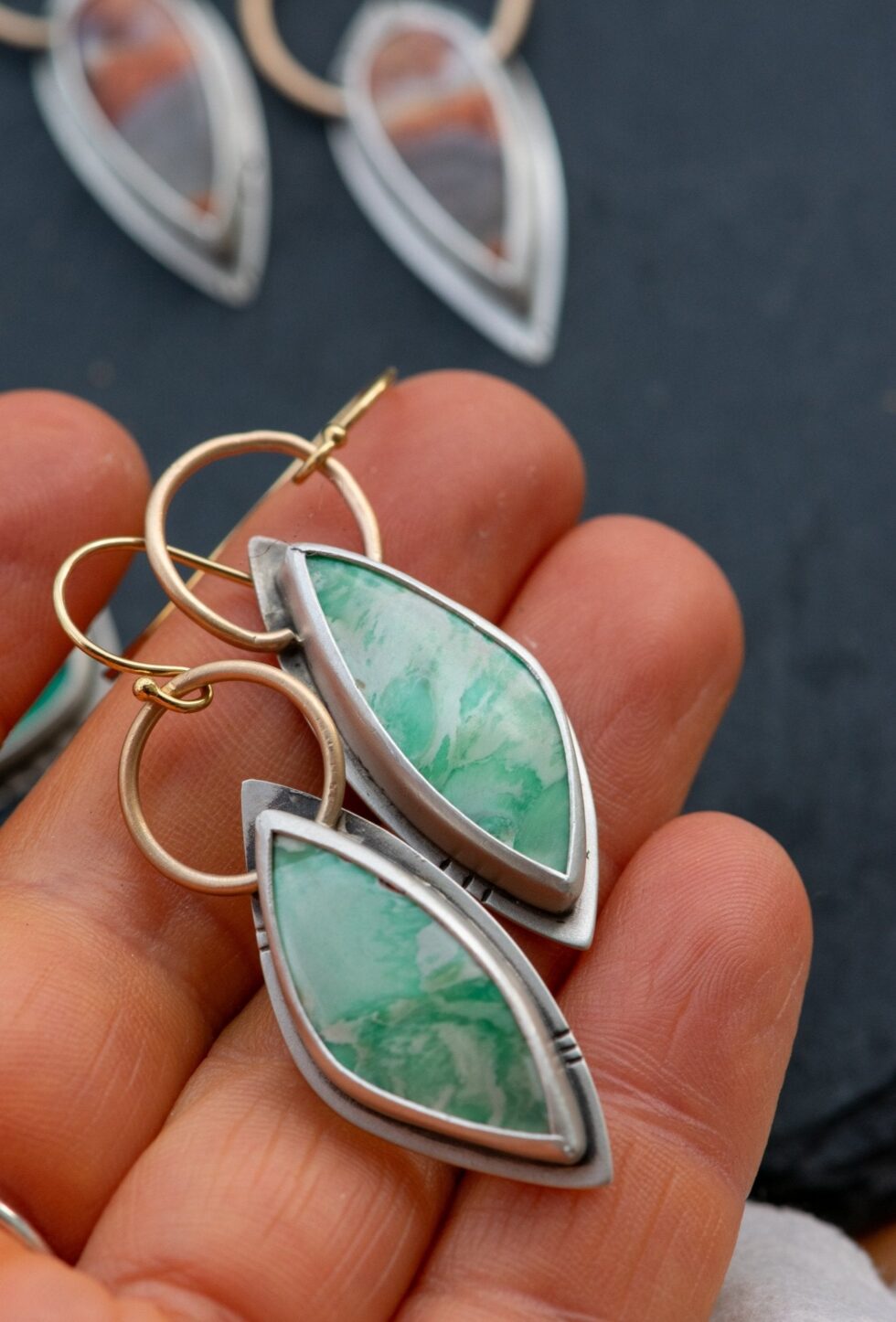 NOT SORRY VARISCITE EARRINGS - Fly Free