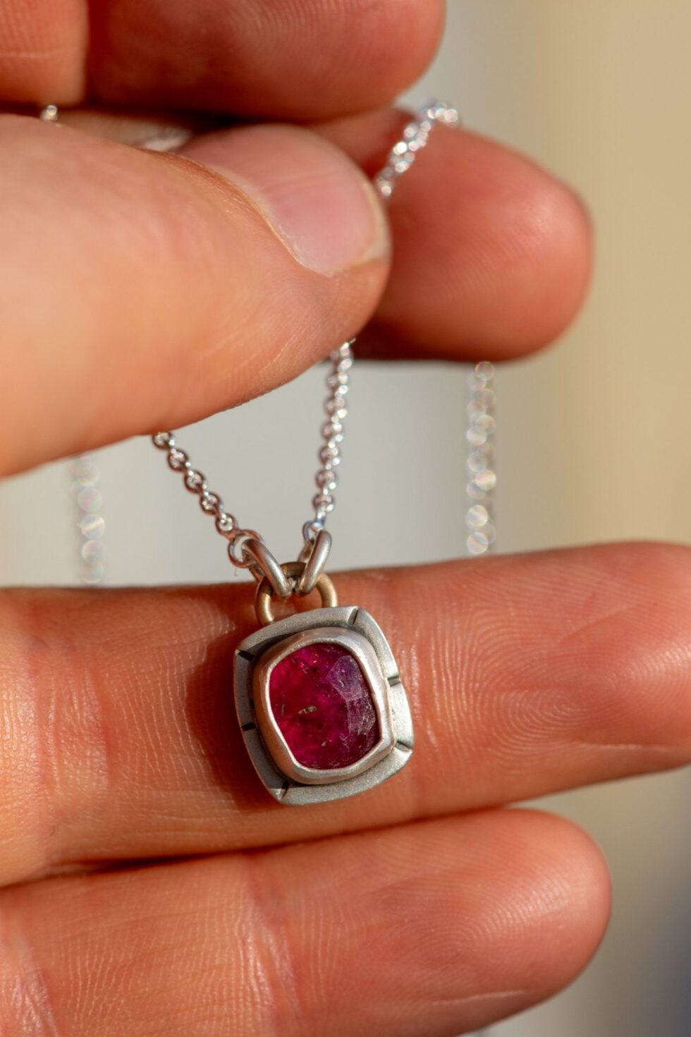 RUBELLITE DELIGHT TOURMALINE NECKLACE - Fly Free