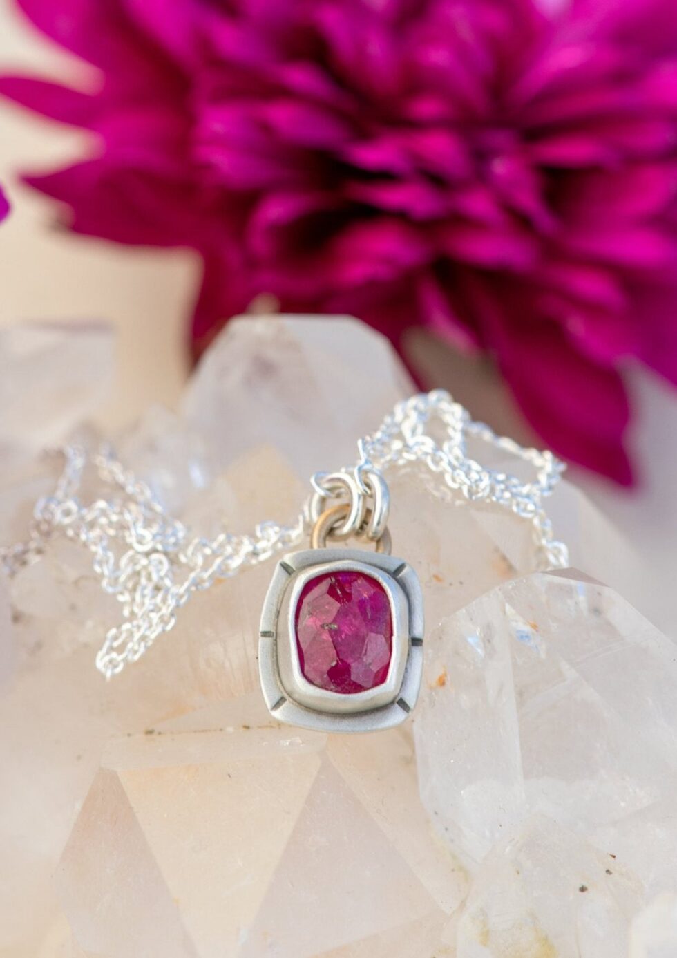 RUBELLITE DELIGHT TOURMALINE NECKLACE - Fly Free