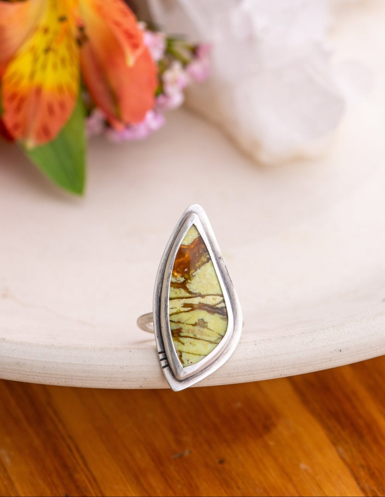 RUMBLING GREEN OPAL RING - Fly Free