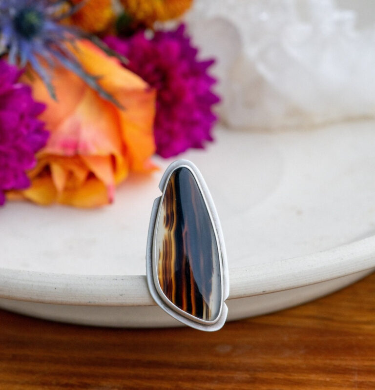 SMOKE LIKE WATER MONTANA AGATE RING - Fly Free