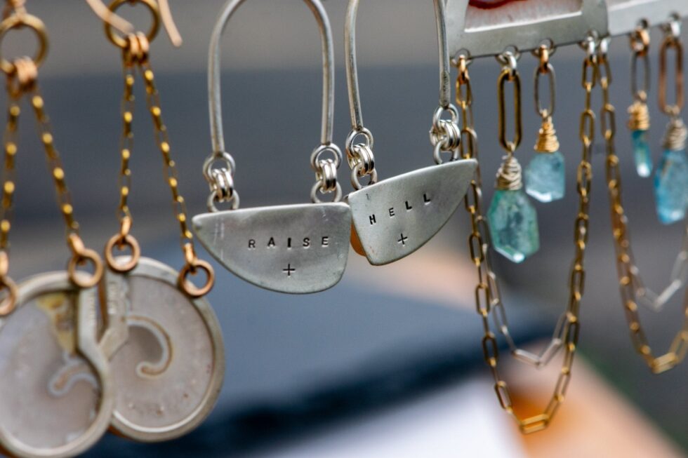 STANDING ON BUSINESS TURQUOISE EARRINGS - Fly Free