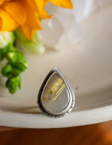 STARBURST RUTILATED QUARTZ RING - Fly Free