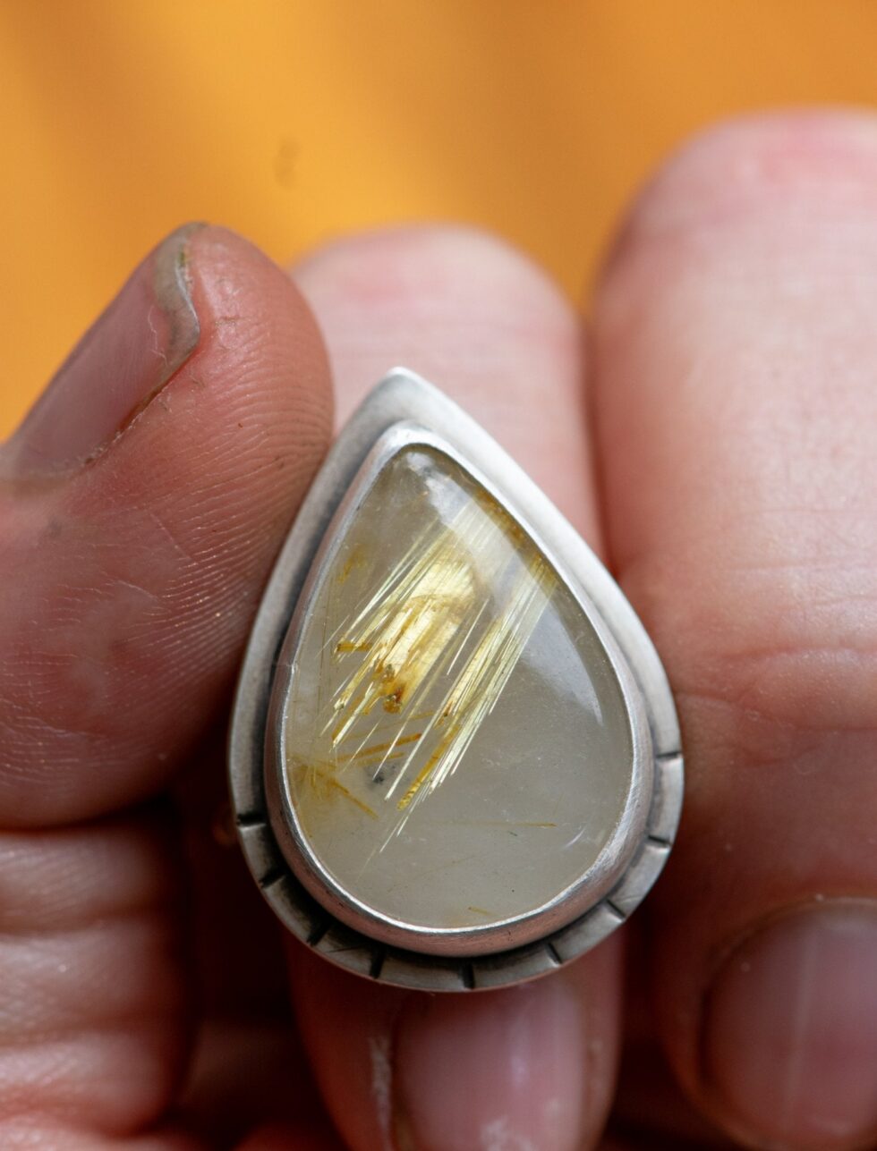 STARBURST RUTILATED QUARTZ RING - Fly Free