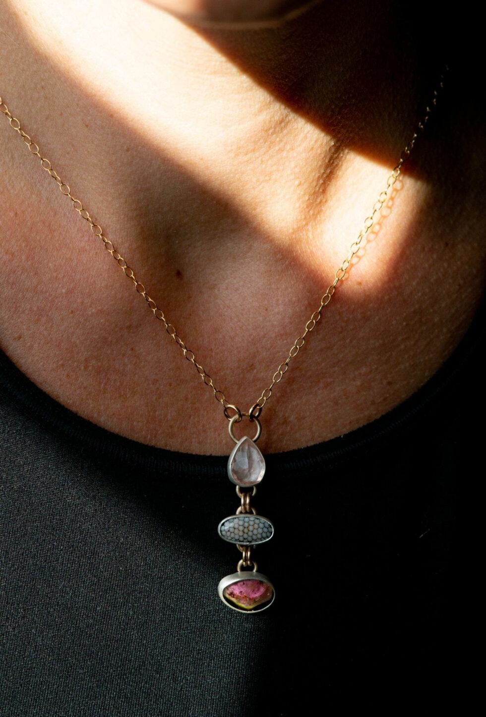 TELL ME A SECRET STONE STACK NECKLACE - Fly Free