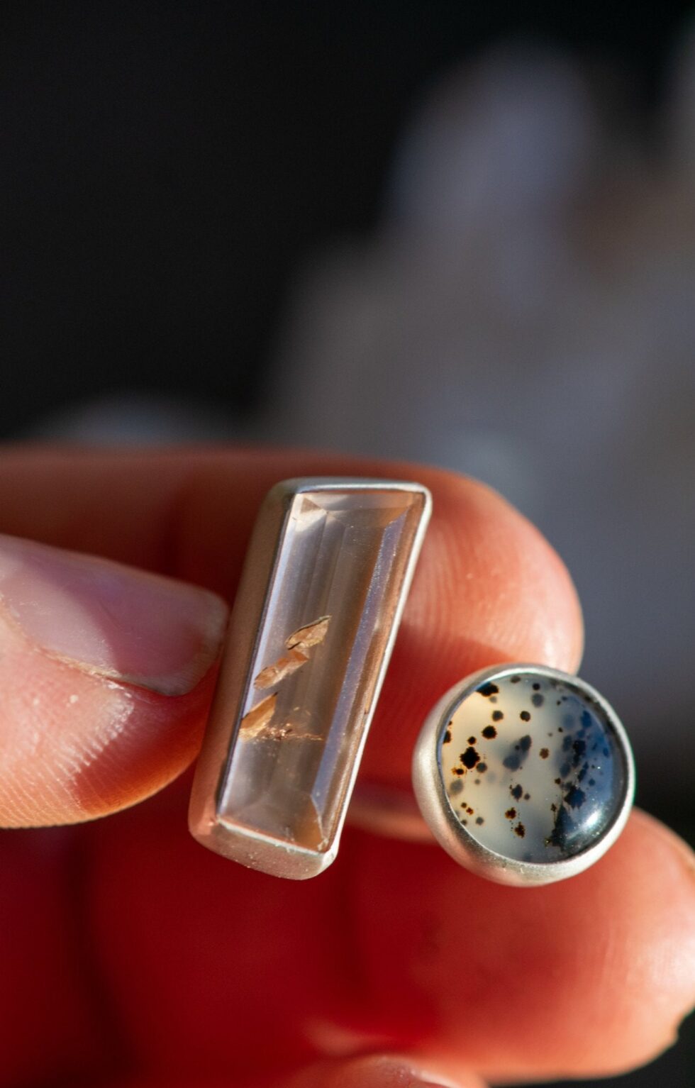 TINY DANCER TOPAZ + MONTANA AGATE RING - Fly Free