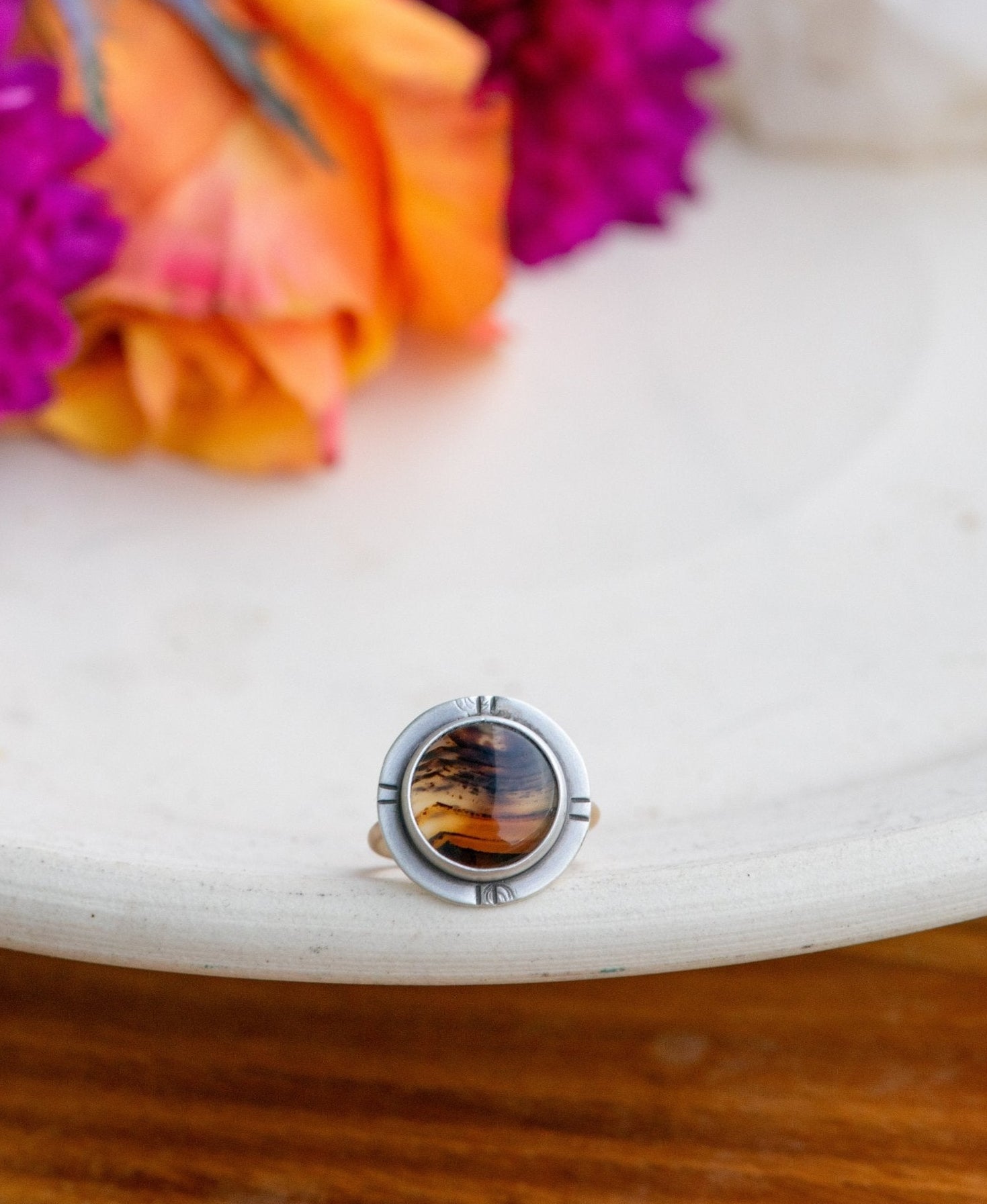 TRAIL CREEK MONTANA AGATE RING - Fly Free