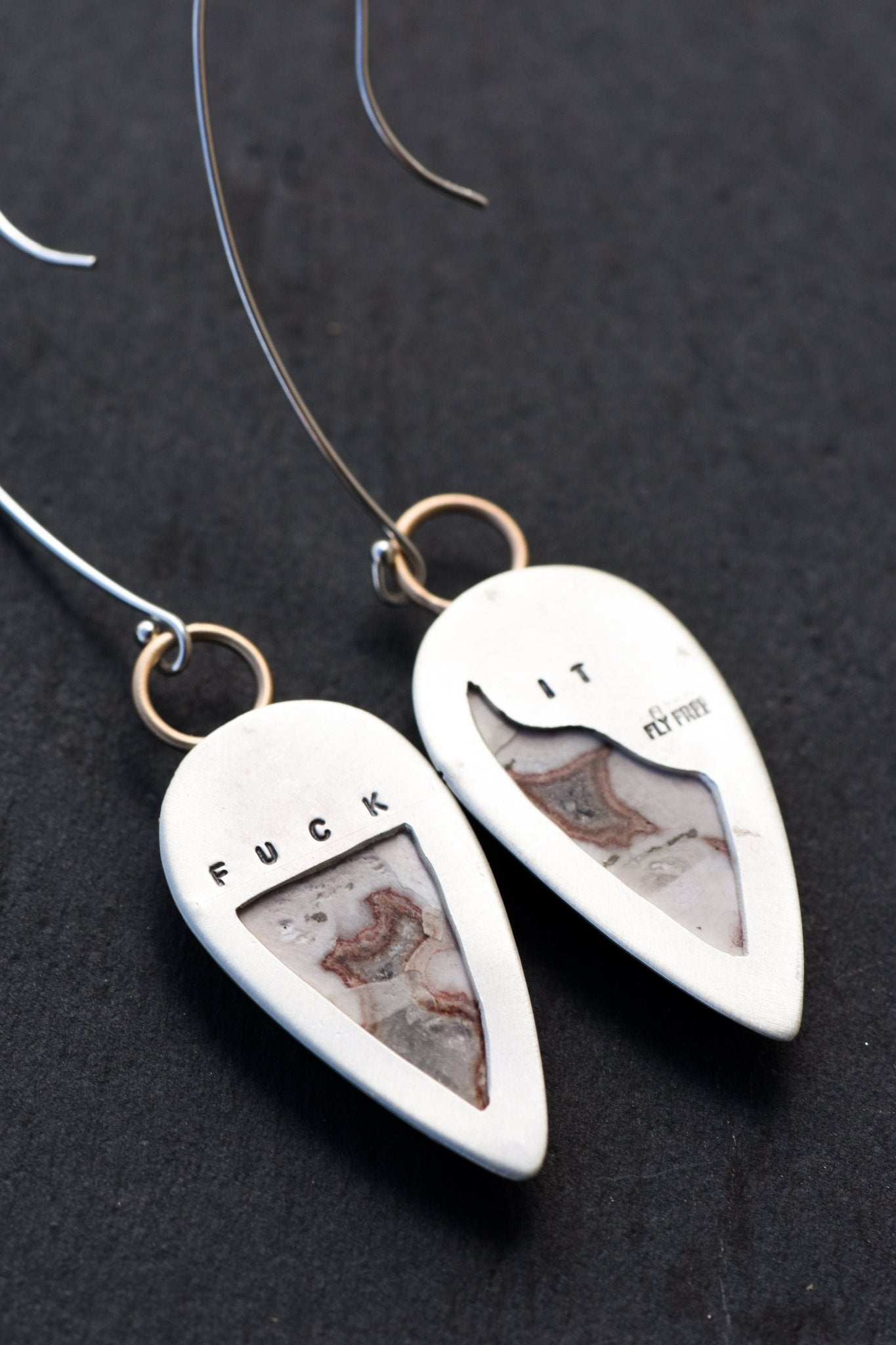 WILDCARD AGATE JASPER COMBO EARRINGS - Fly Free