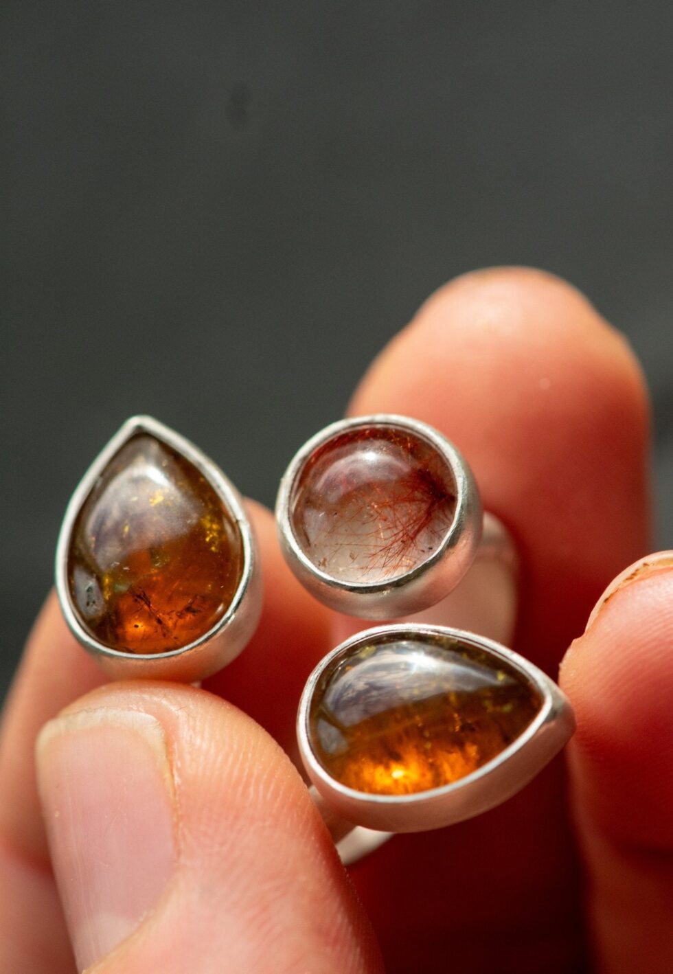 WINGED LIGHT GARNET RING - Fly Free